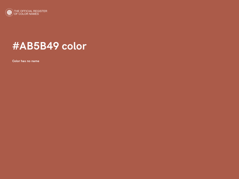 #AB5B49 color image