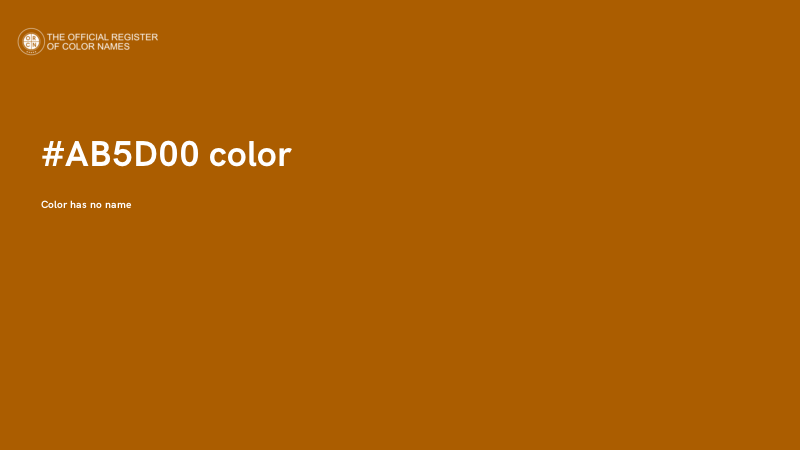 #AB5D00 color image