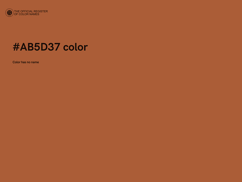 #AB5D37 color image