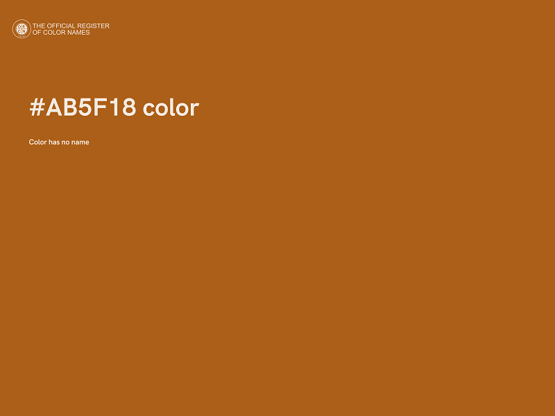 #AB5F18 color image