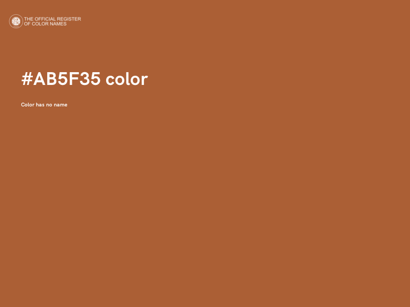 #AB5F35 color image