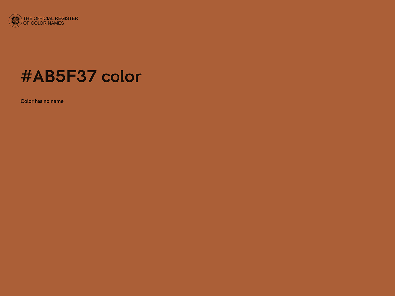 #AB5F37 color image