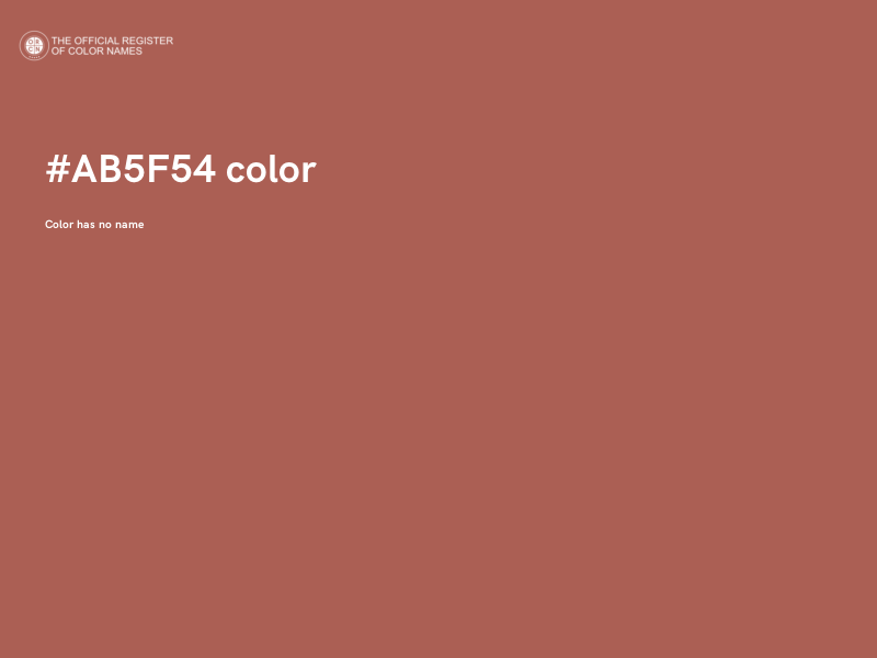 #AB5F54 color image