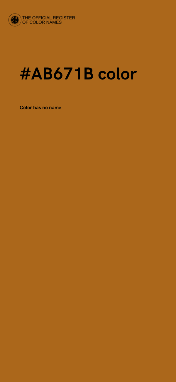 #AB671B color image