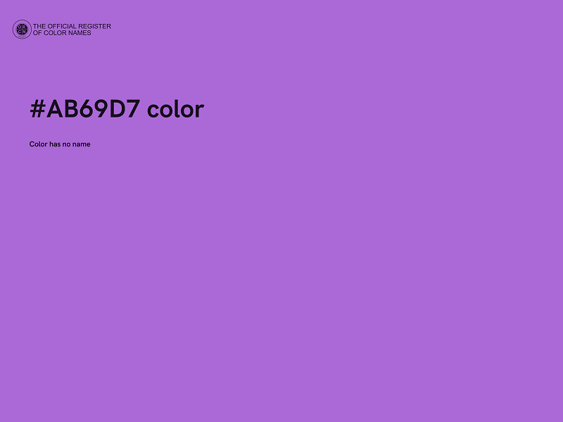 #AB69D7 color image