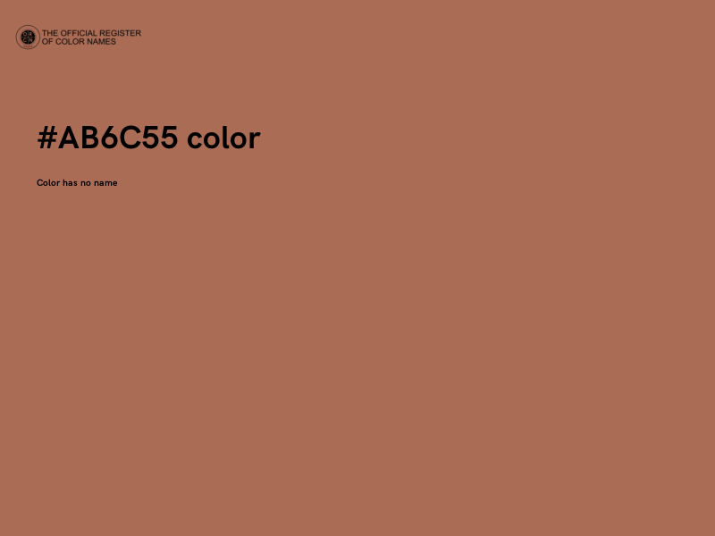 #AB6C55 color image