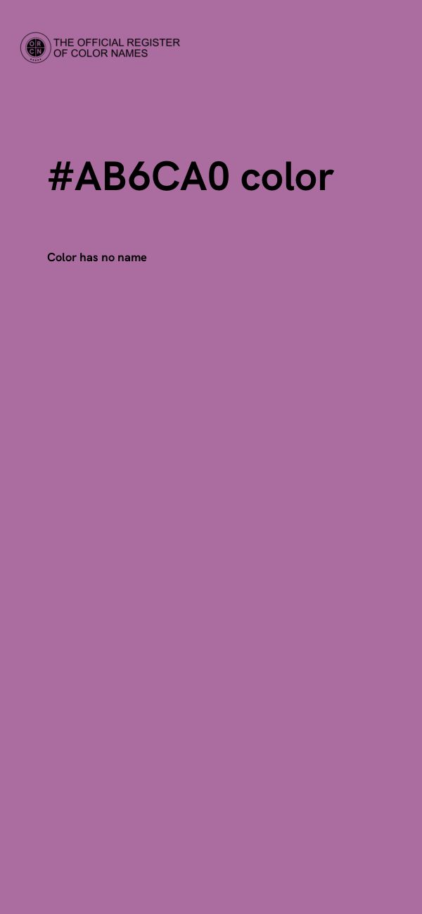 #AB6CA0 color image