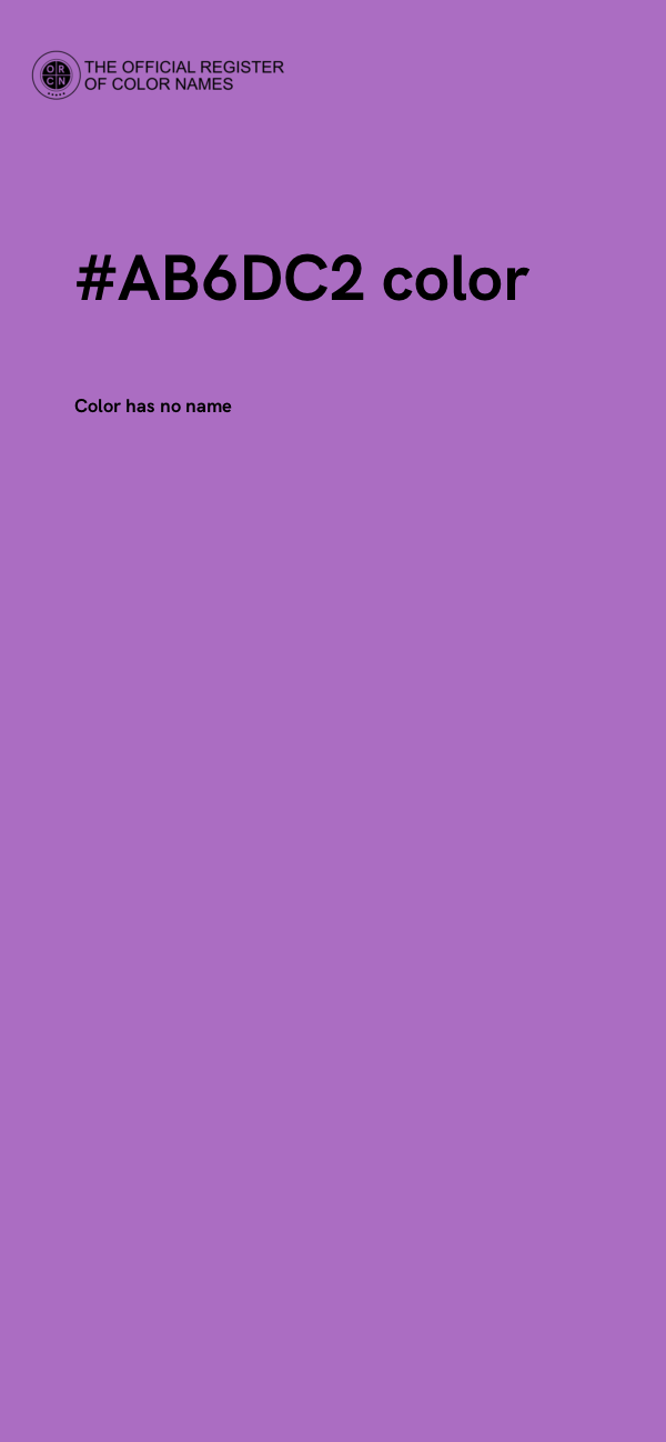 #AB6DC2 color image