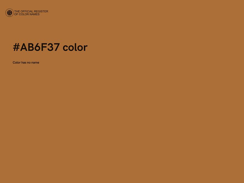 #AB6F37 color image