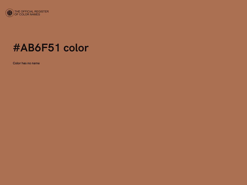 #AB6F51 color image