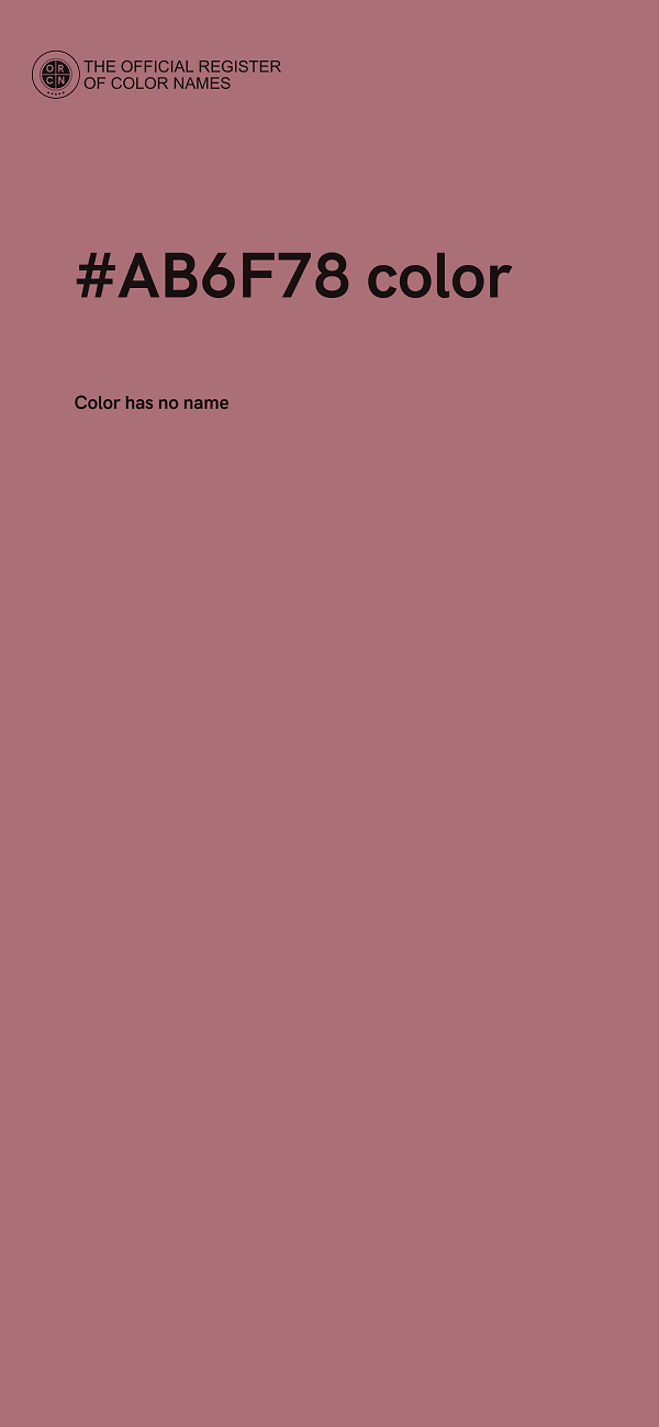 #AB6F78 color image