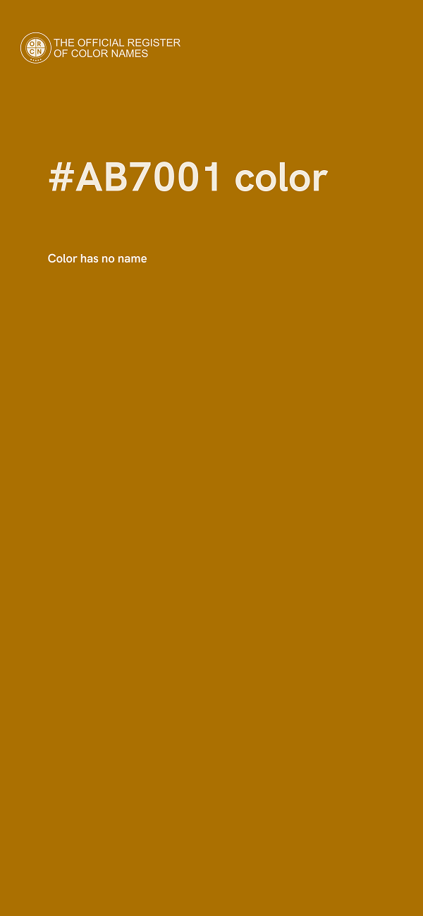 #AB7001 color image