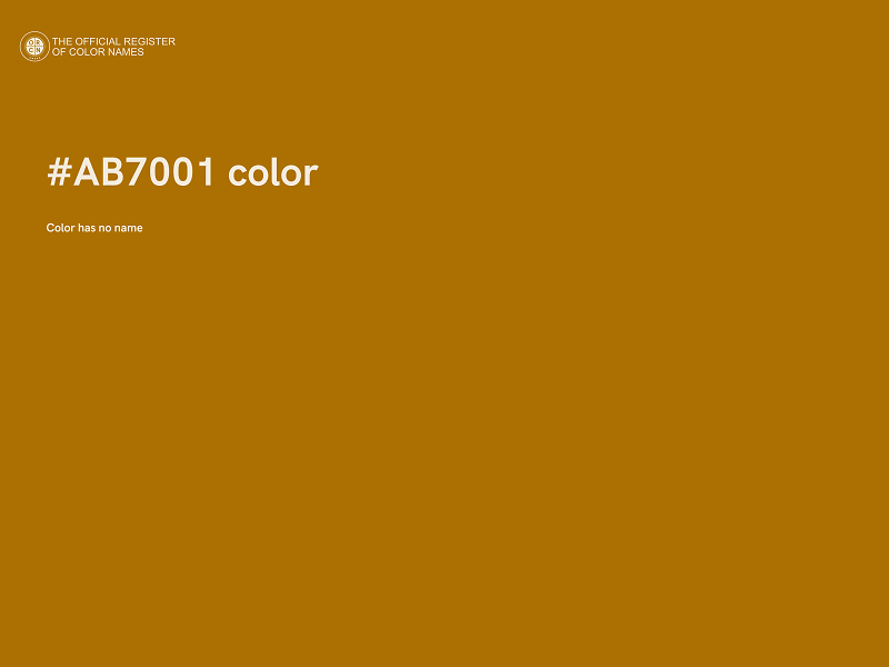 #AB7001 color image