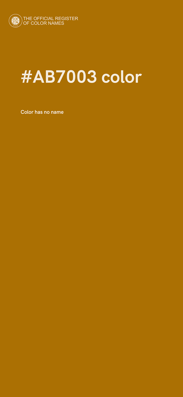 #AB7003 color image