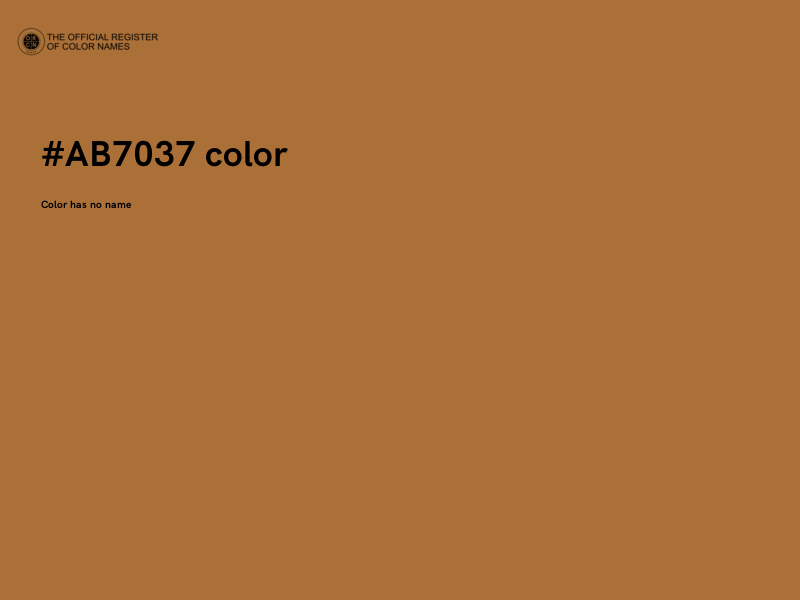 #AB7037 color image