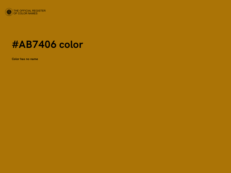 #AB7406 color image