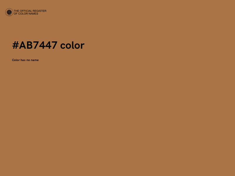#AB7447 color image