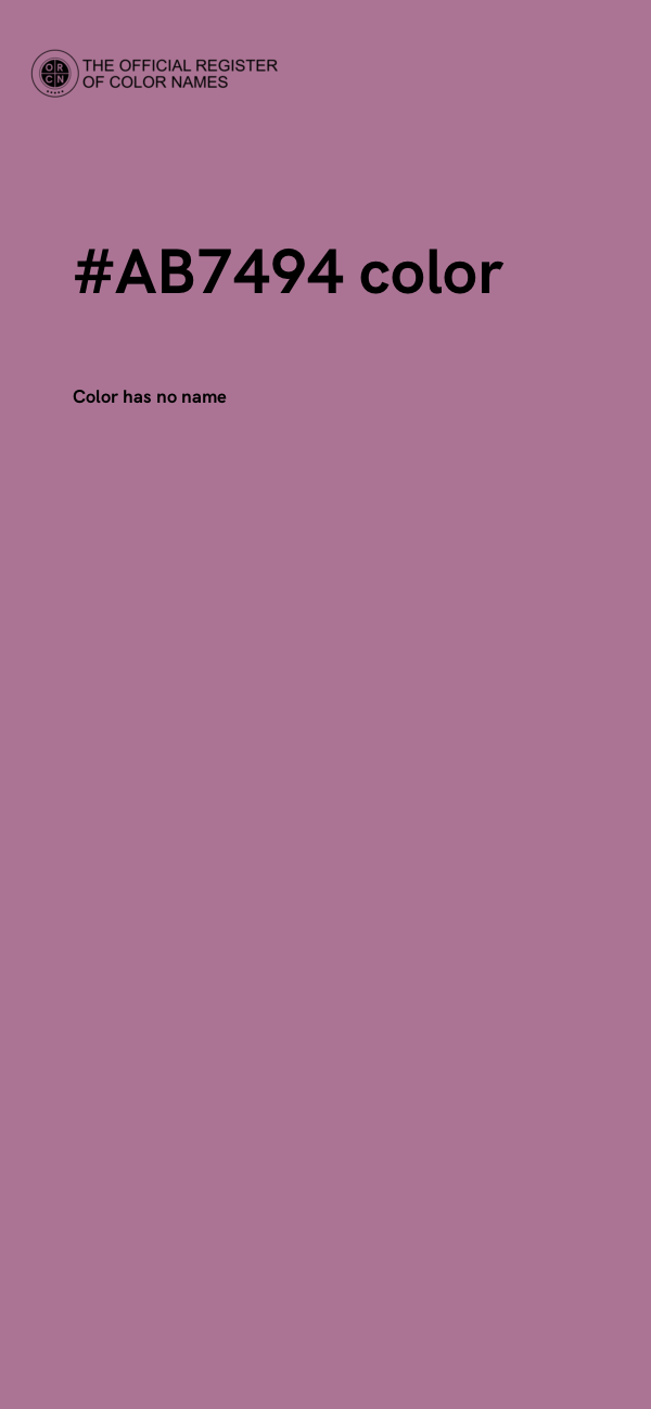 #AB7494 color image