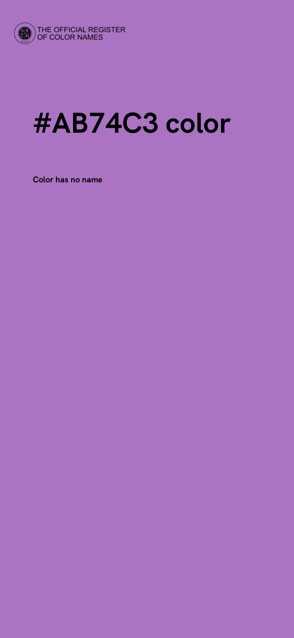 #AB74C3 color image