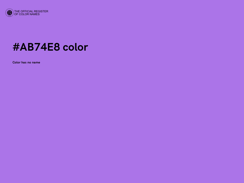 #AB74E8 color image