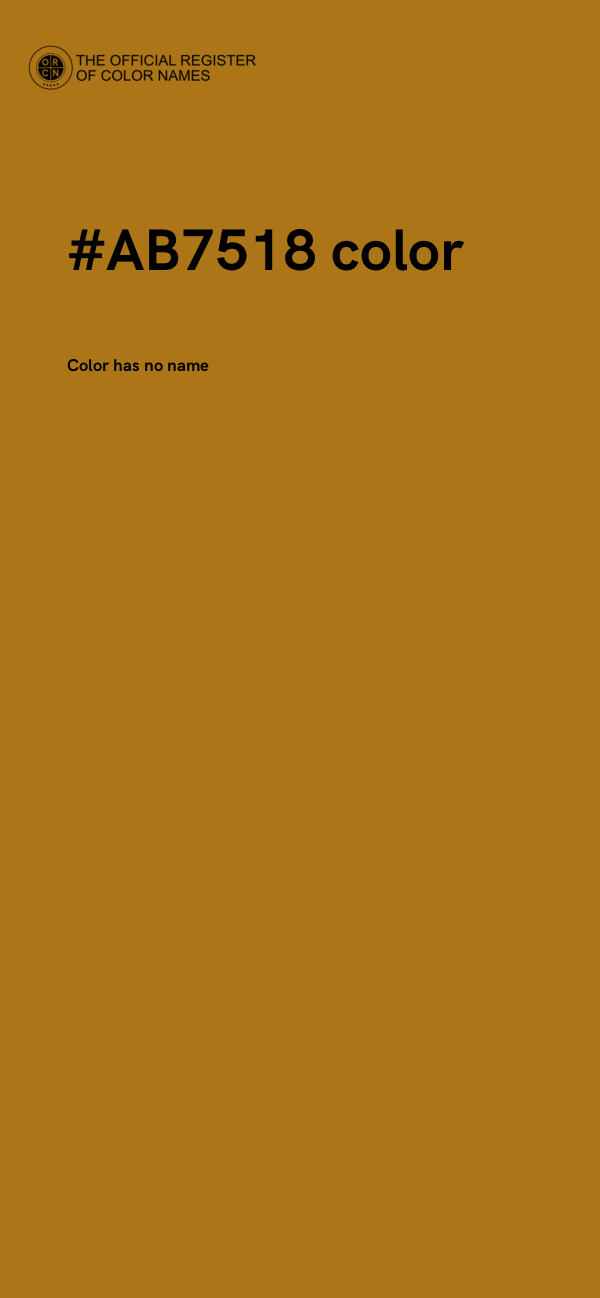 #AB7518 color image