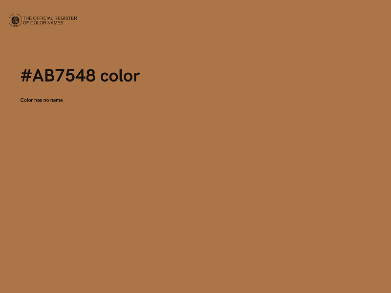 #AB7548 color image