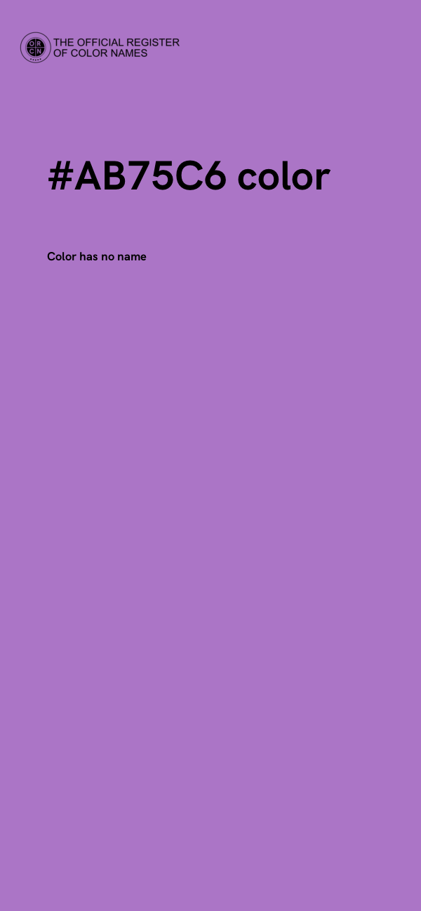 #AB75C6 color image