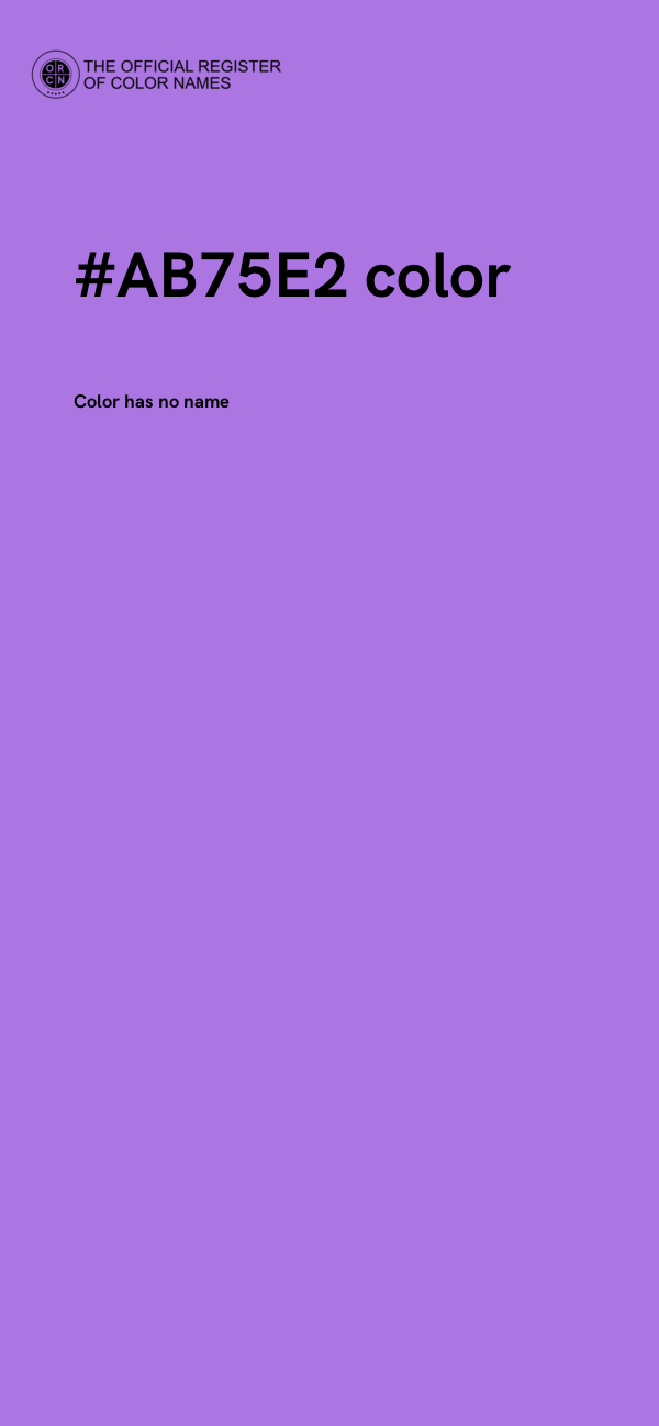 #AB75E2 color image