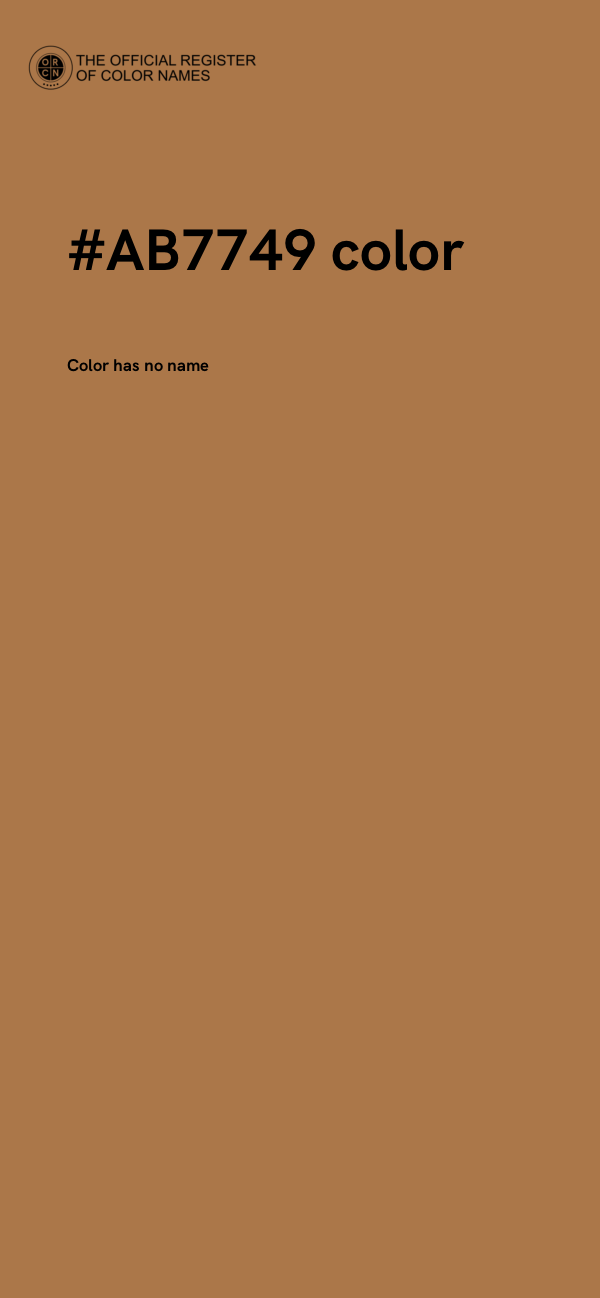 #AB7749 color image