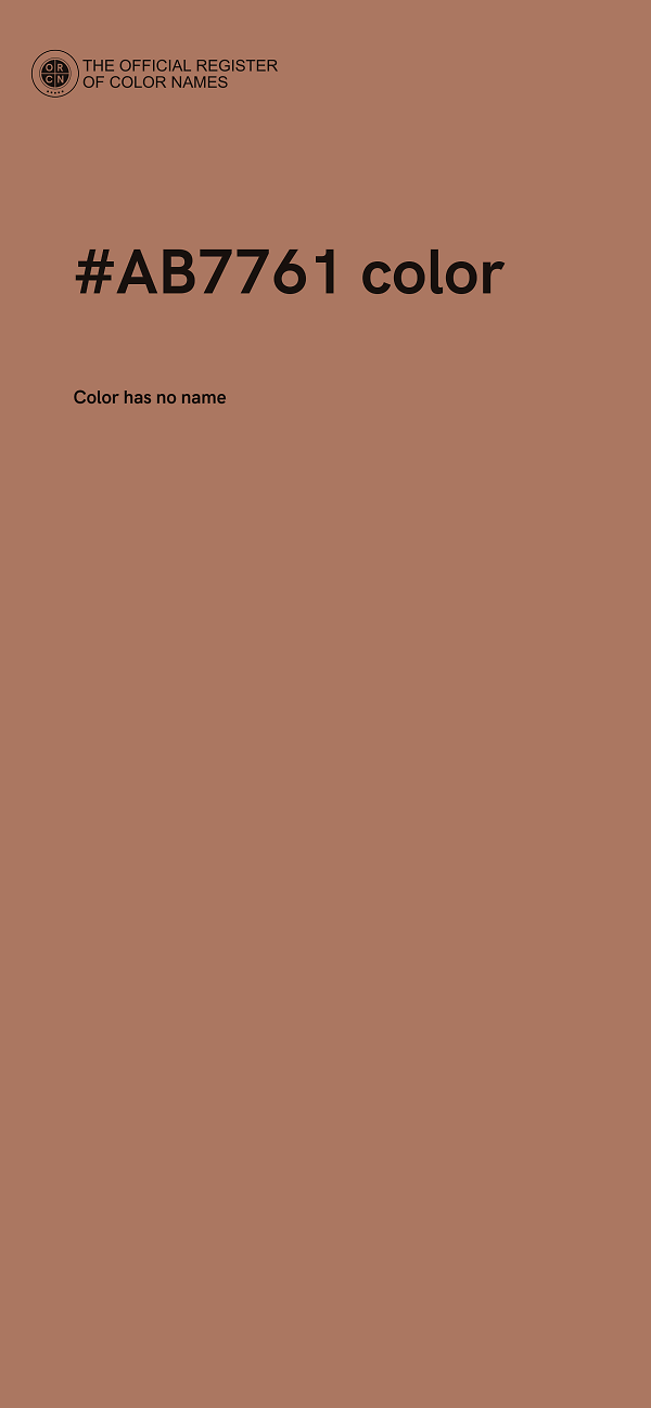 #AB7761 color image