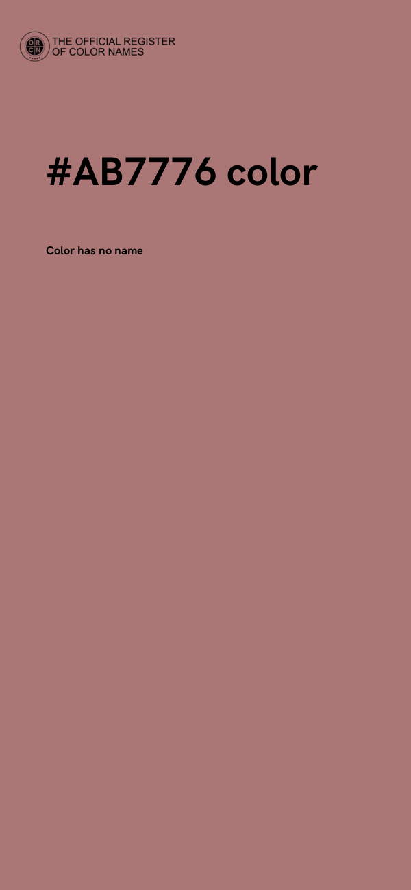 #AB7776 color image
