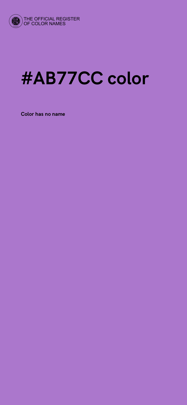 #AB77CC color image