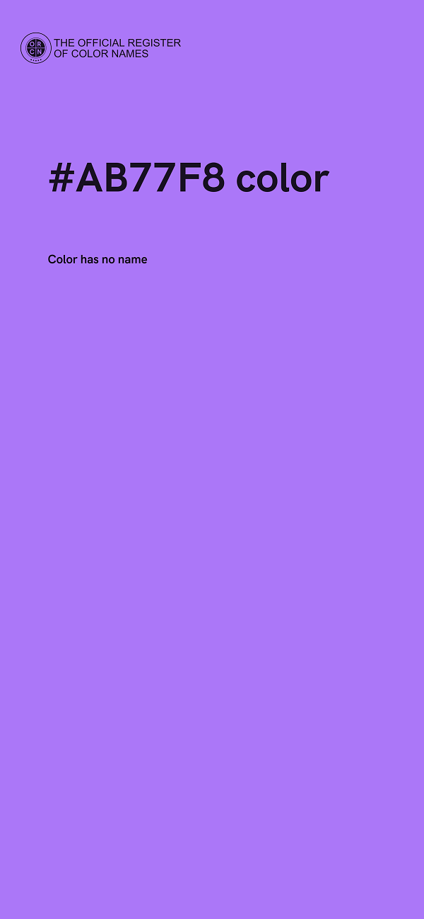 #AB77F8 color image