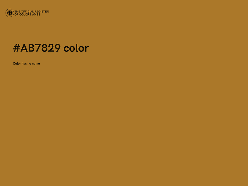 #AB7829 color image
