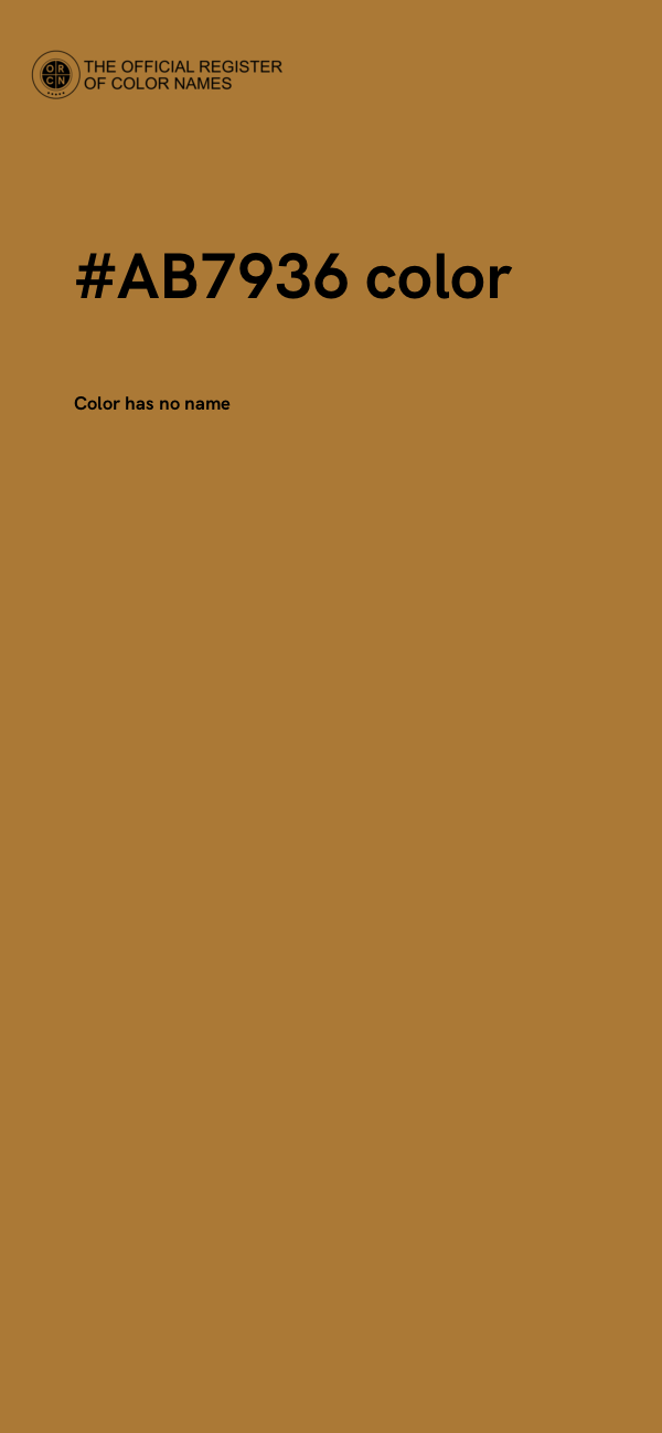 #AB7936 color image