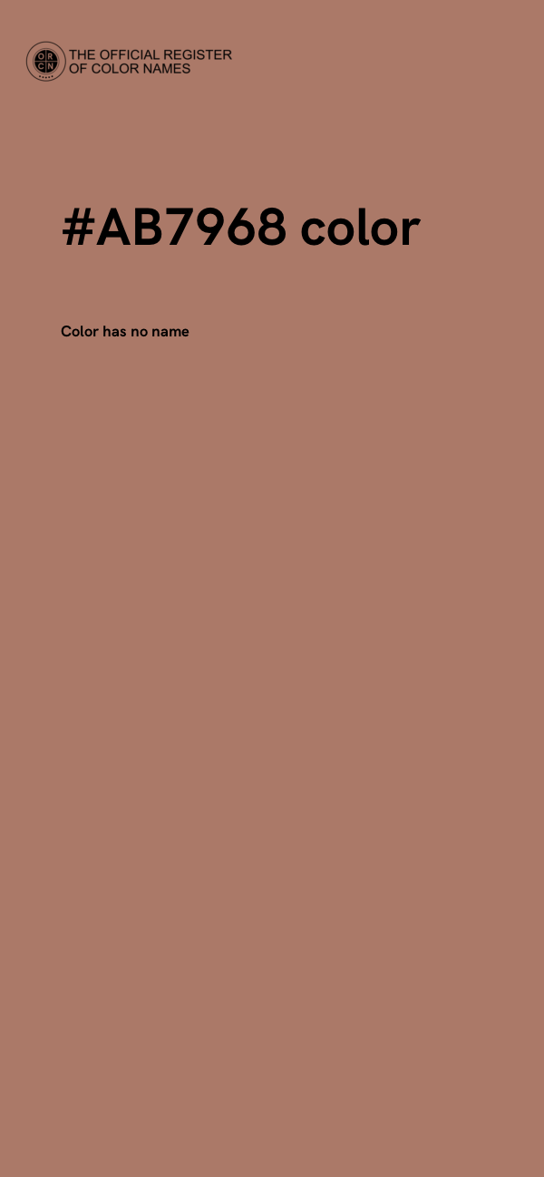 #AB7968 color image