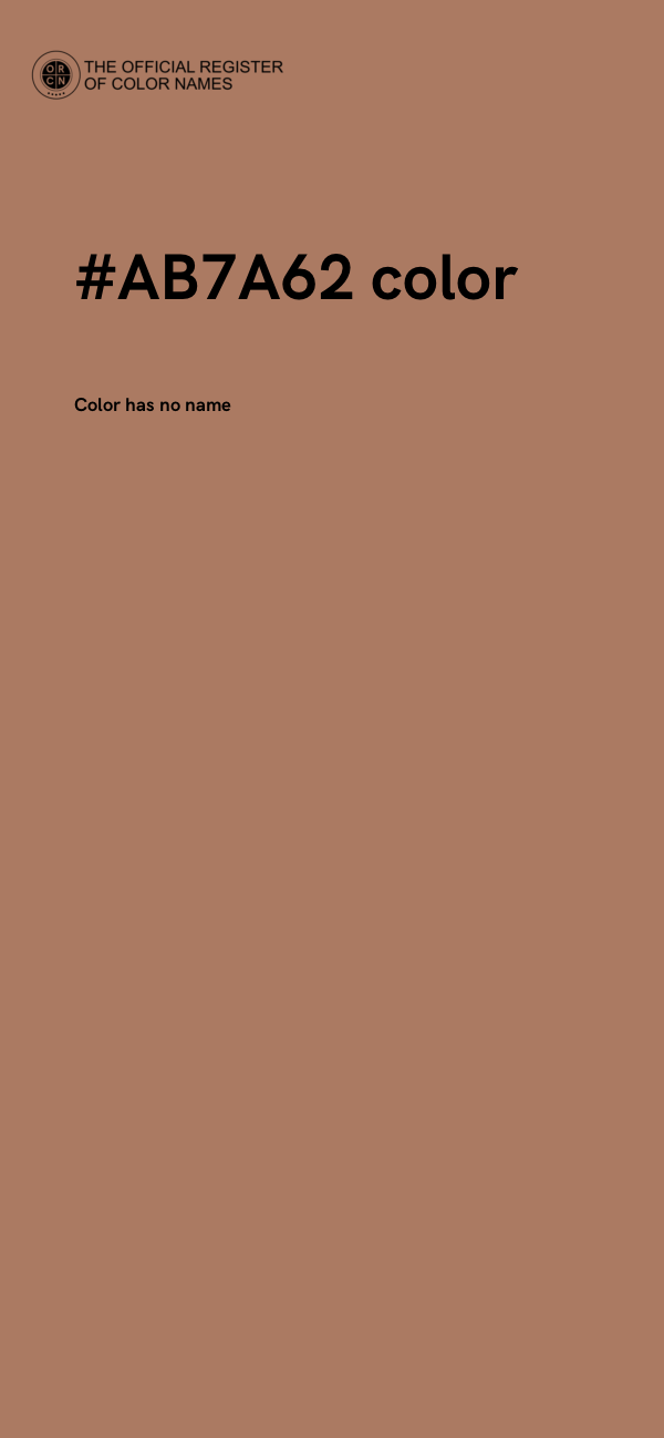 #AB7A62 color image