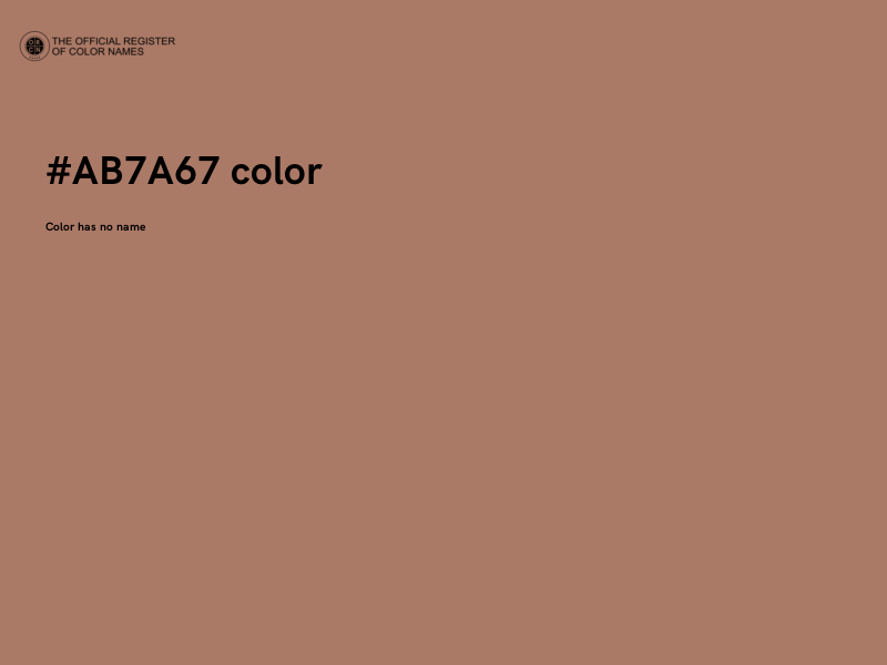#AB7A67 color image