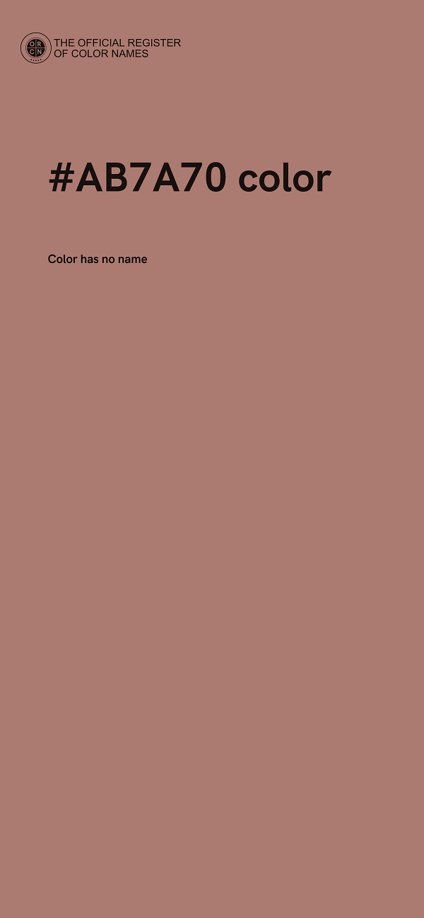 #AB7A70 color image