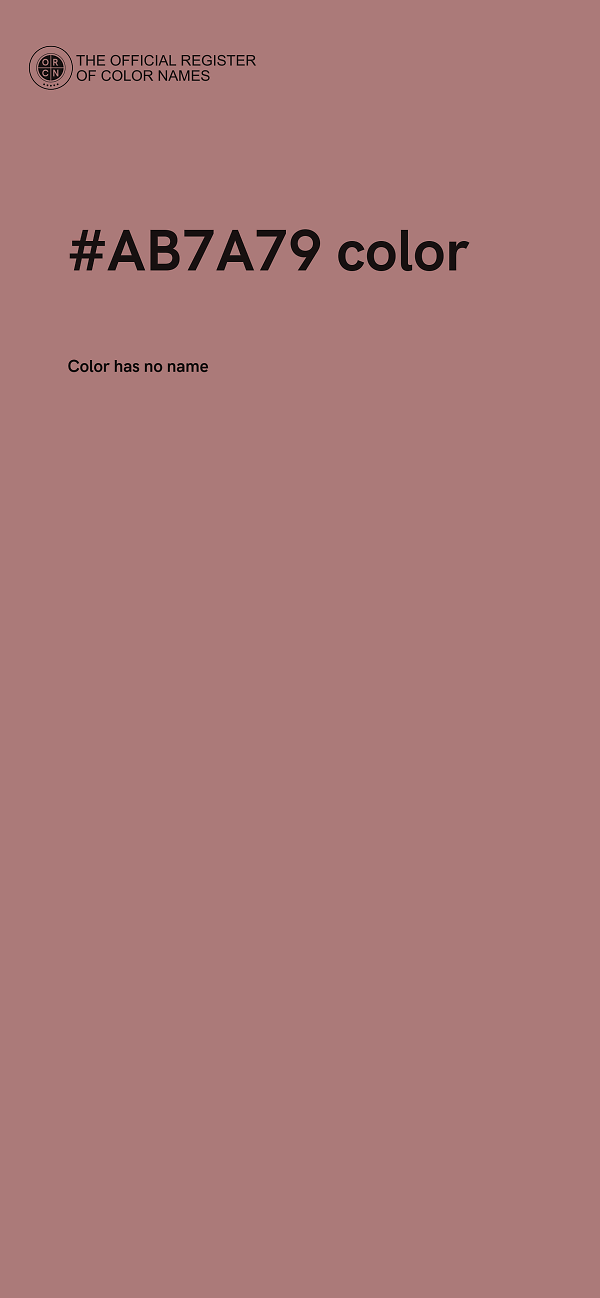 #AB7A79 color image