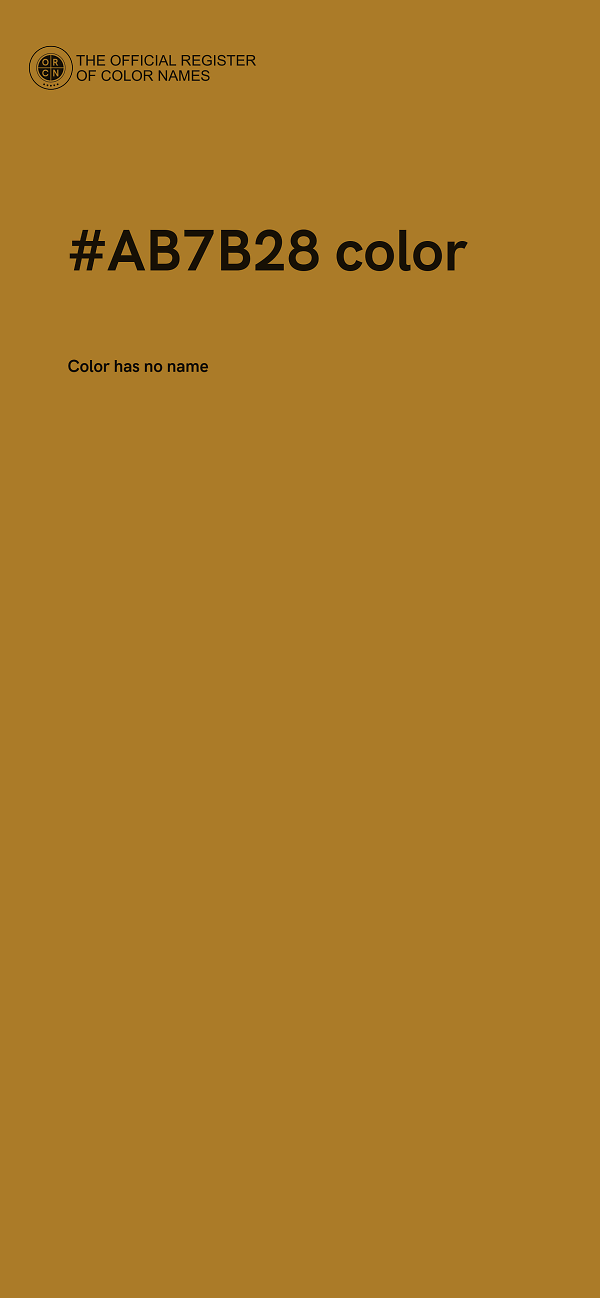 #AB7B28 color image