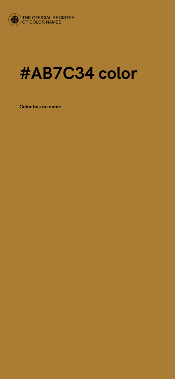 #AB7C34 color image