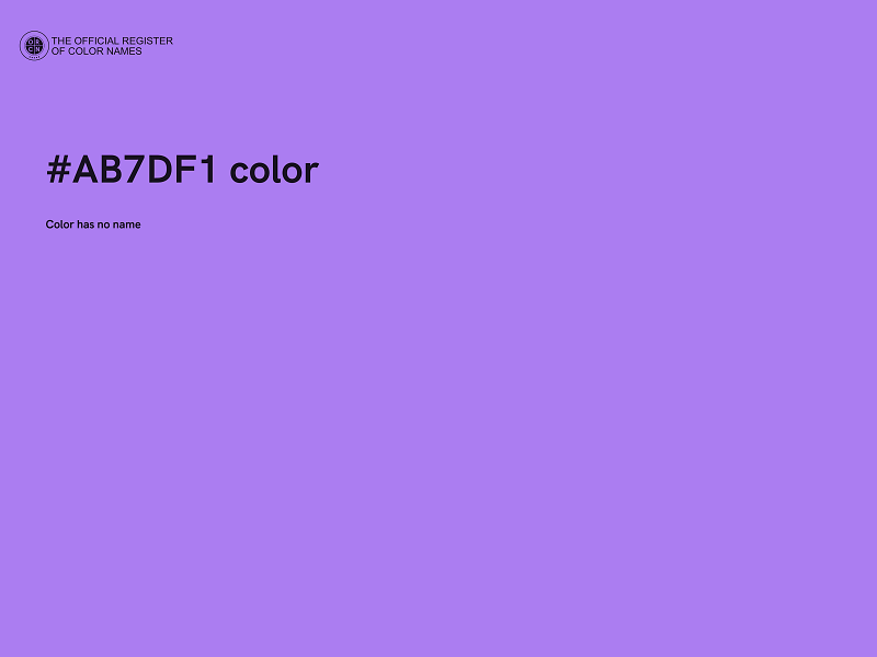 #AB7DF1 color image