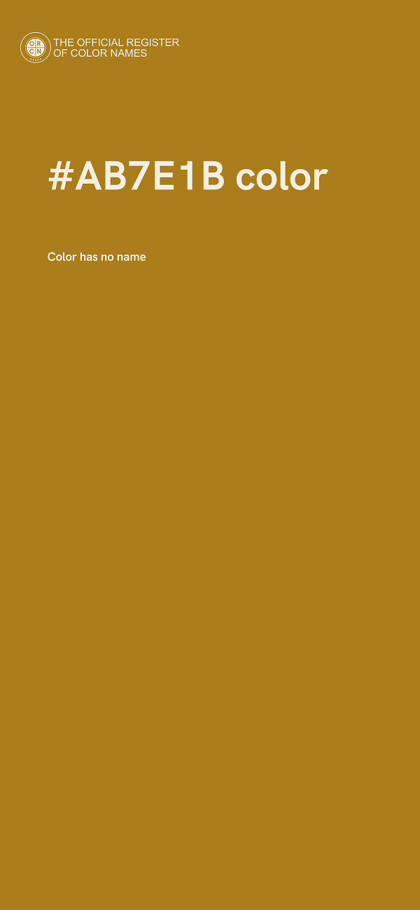 #AB7E1B color image