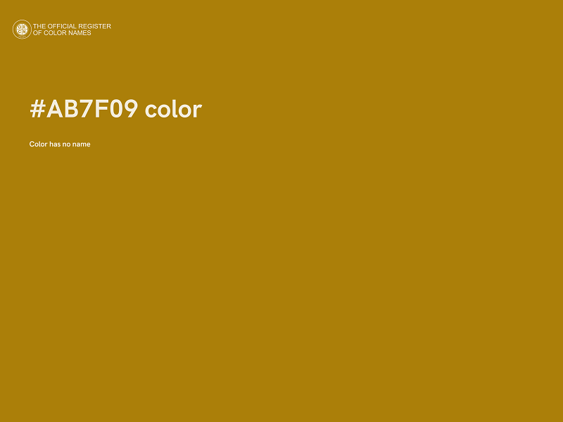 #AB7F09 color image