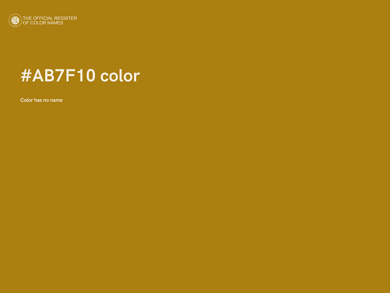 #AB7F10 color image