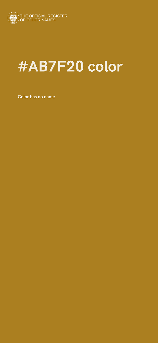 #AB7F20 color image