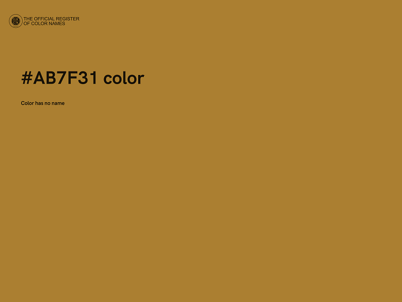 #AB7F31 color image