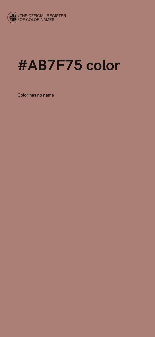 #AB7F75 color image