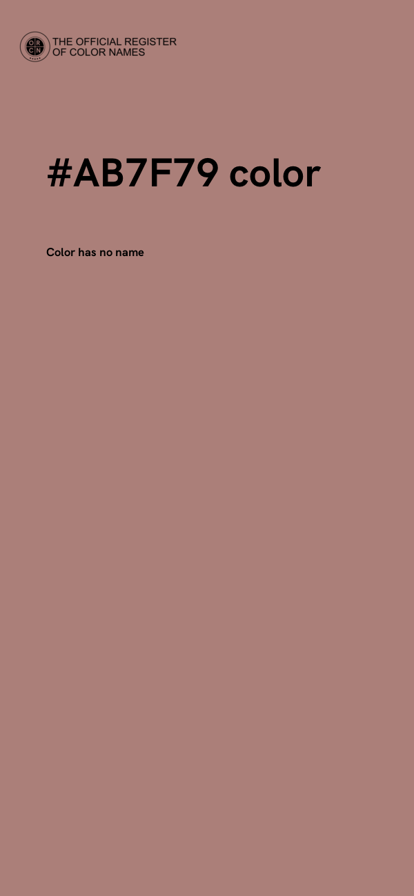 #AB7F79 color image